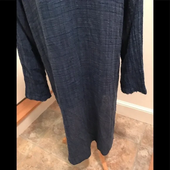 NWT Free People Shirt dress duster Blue Medium - Picture 7 of 11